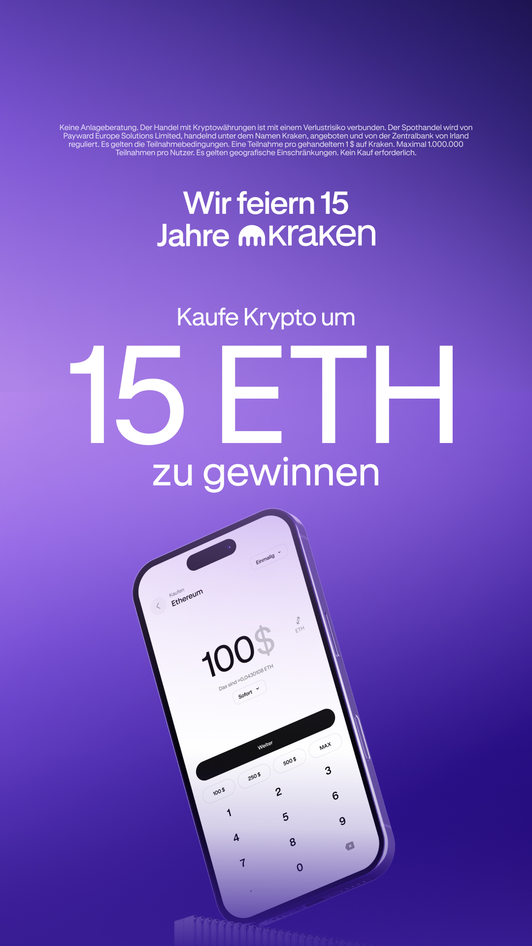 Kraken Digital Asset Exchange Facebook ad