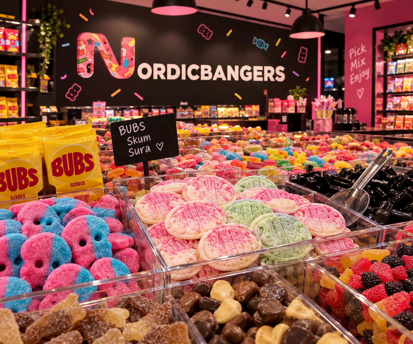 Nordicbangers Facebook ad: Swedish Pick & Mix Candy, Wholesale