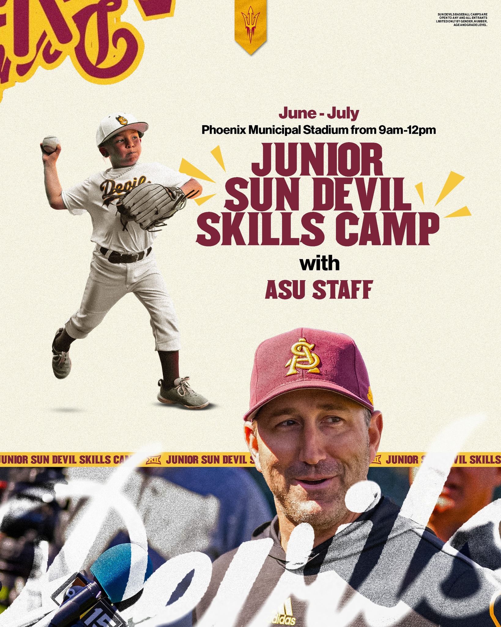 ASU Baseball Camps & Recruiting Facebook ad: Train Like A Sun Devil!