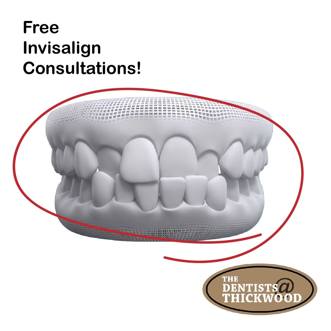 The Dentists at Thickwood Facebook ad: Confident Smile.