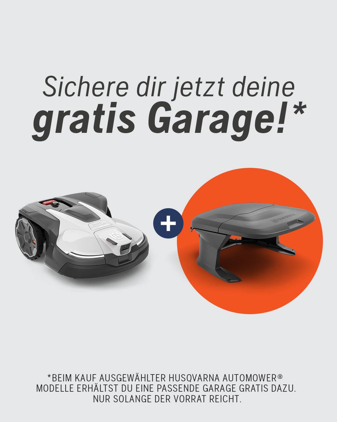 Husqvarna Facebook ad: Sichere dir jetzt deine gratis Garage für deinen…