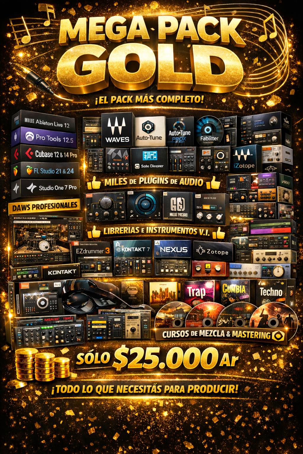 Cursos, Vst,Daw,Instrumentos y más Facebook ad: MEGA PACK GOLD