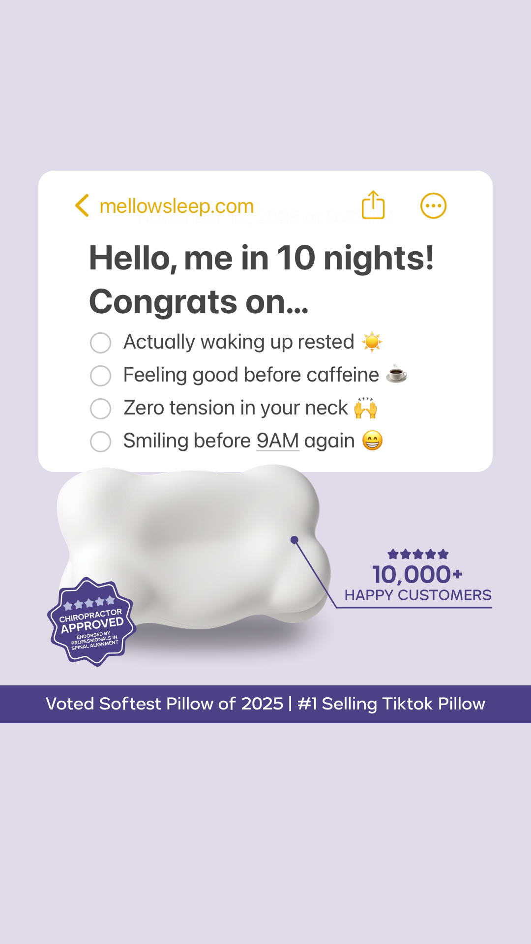 Mellow Cloud Pillow Facebook ad