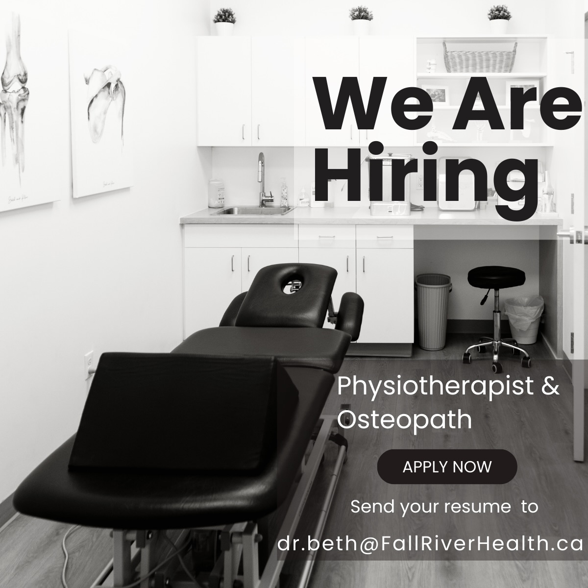 Fall River Collaborative Health Care Facebook ad: We’re Hiring: Physiotherapist and Osteopath (Independent…