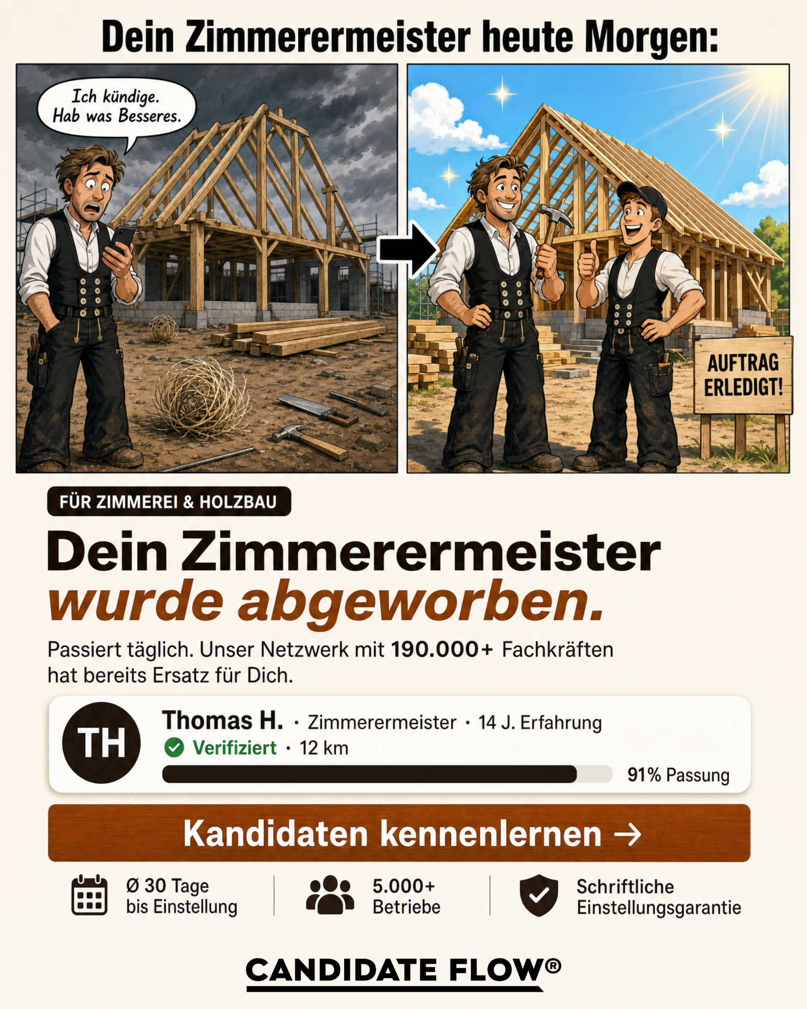 Candidate Flow GmbH - Recruiting Partner für den Mittelstand Facebook ad