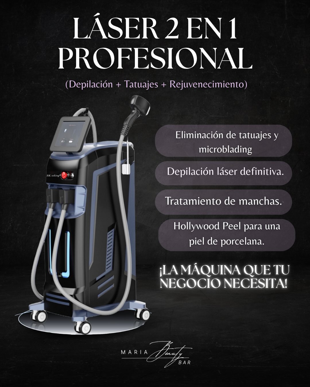 Maria Beauty Bar Facebook ad: ¡EL NEGOCIO QUE BUSCABAS, COMPLETO Y A UN…