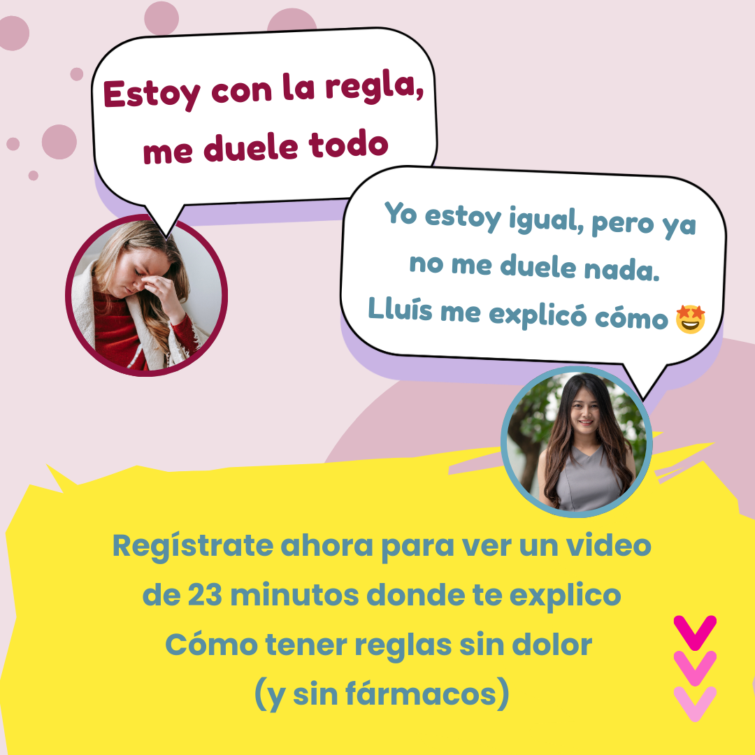 Lluis Cortés Estrades Psiconeuroinmunología Facebook ad: Ya no vivo con dolor menstrual (sin pastis)