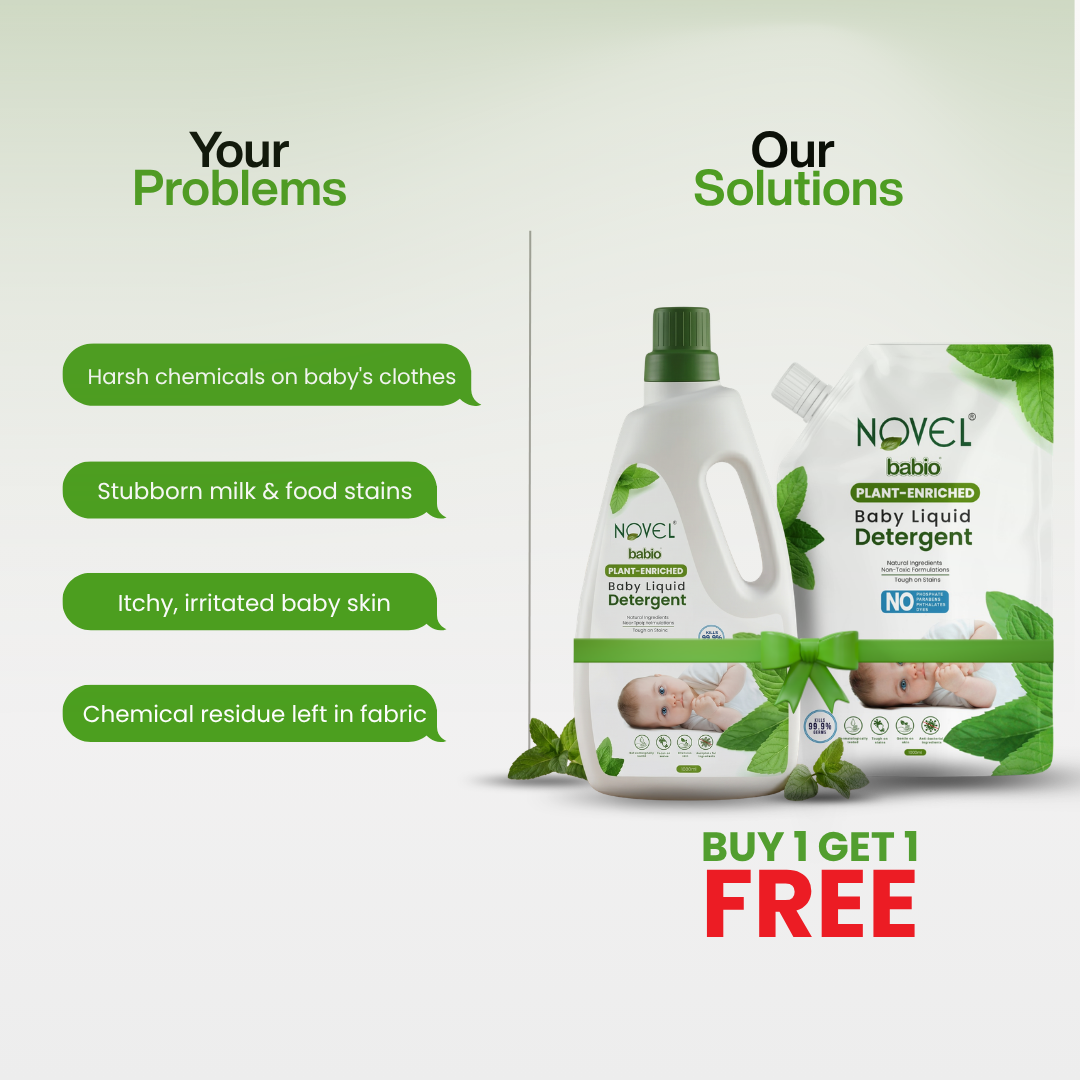 Novel Tissues Facebook ad: Baby Detergent, No Harsh Chemicals