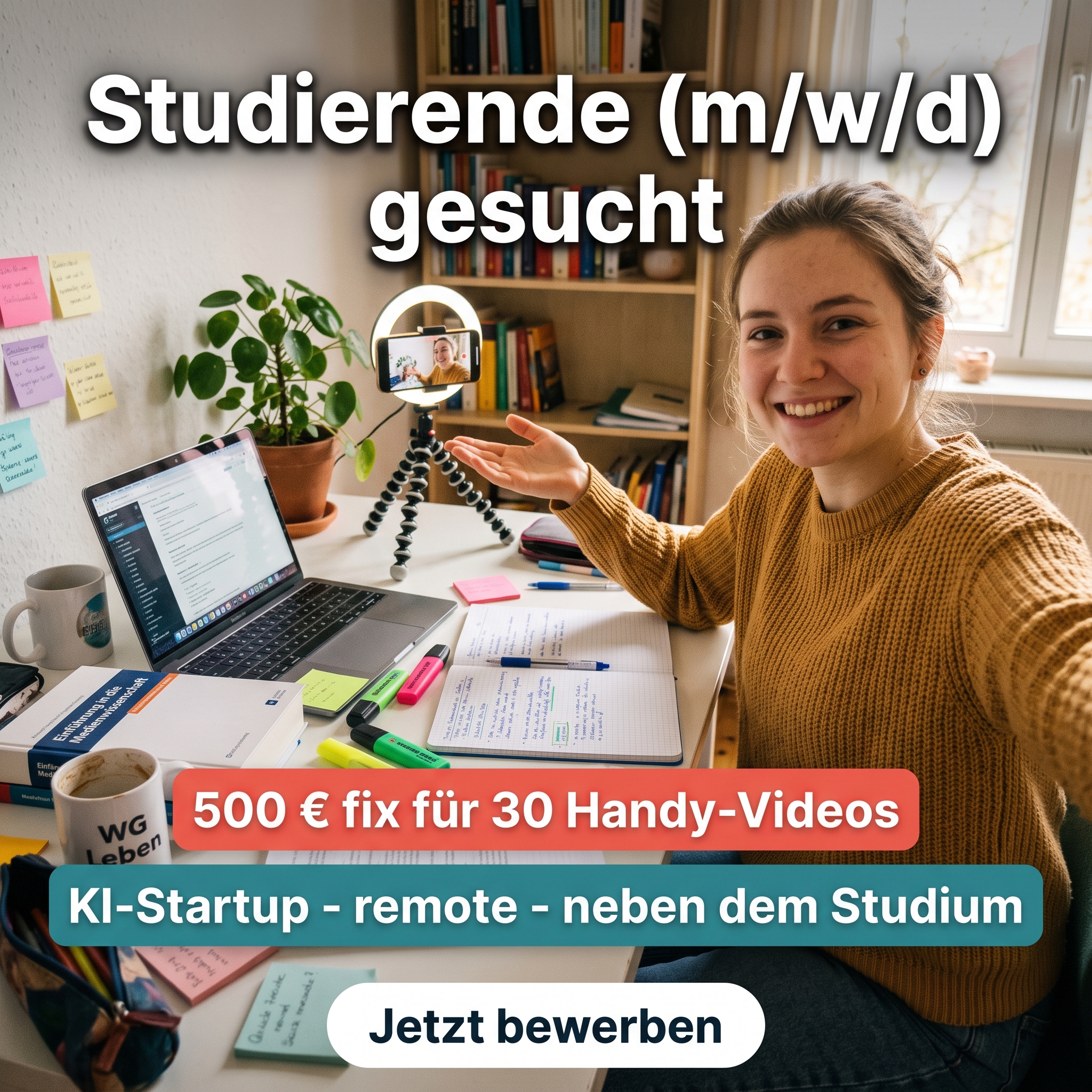 Lara Studytipps Facebook ad: Nebenverdienst für Studierende (m/w/d)