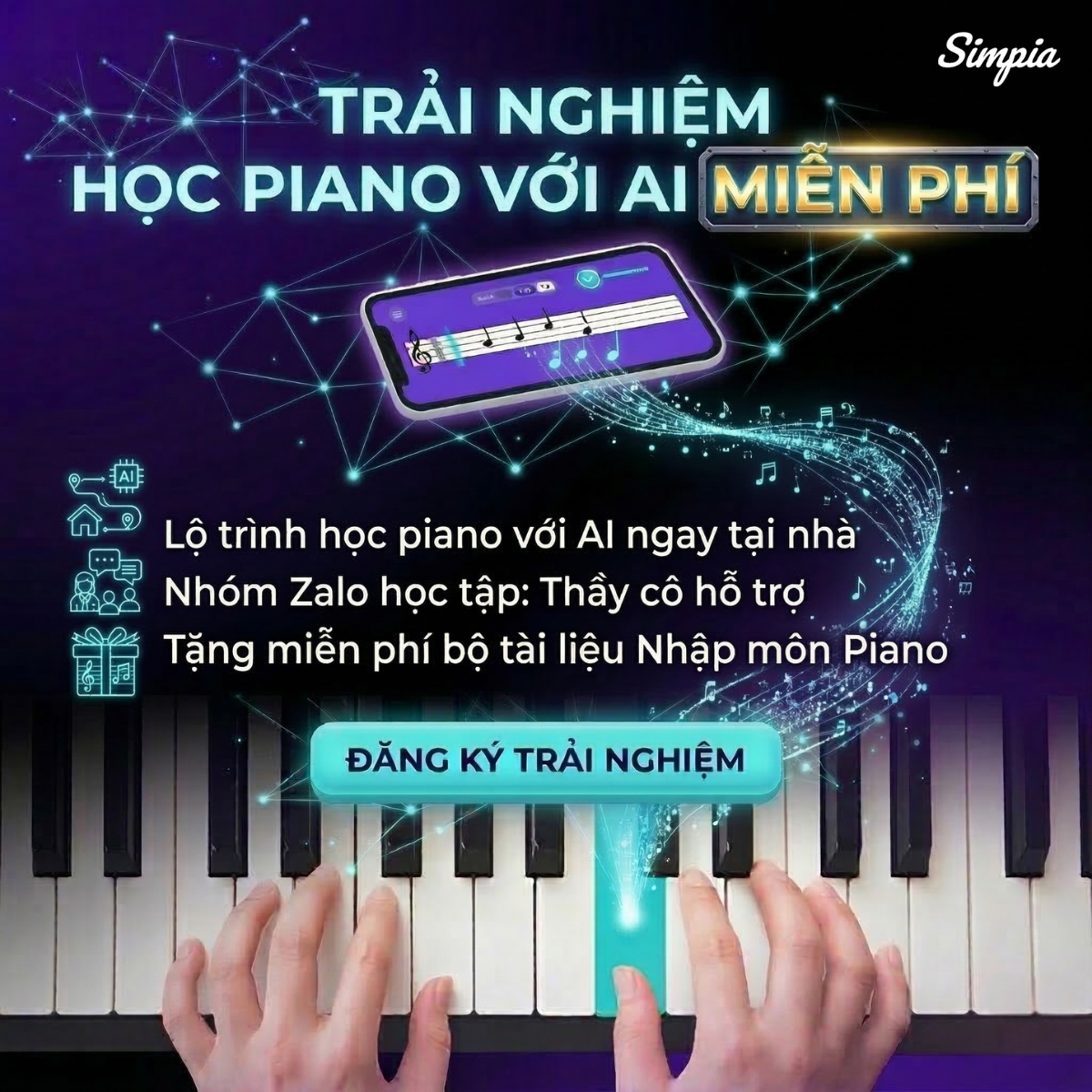 Simpia Vietnam Facebook ad: HỌC THỬ MIỄN PHÍ