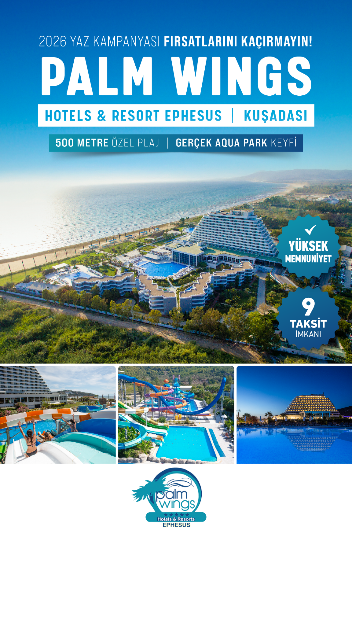 Palm Wings Ephesus Beach Resort Facebook ad from Feb 2, 2026