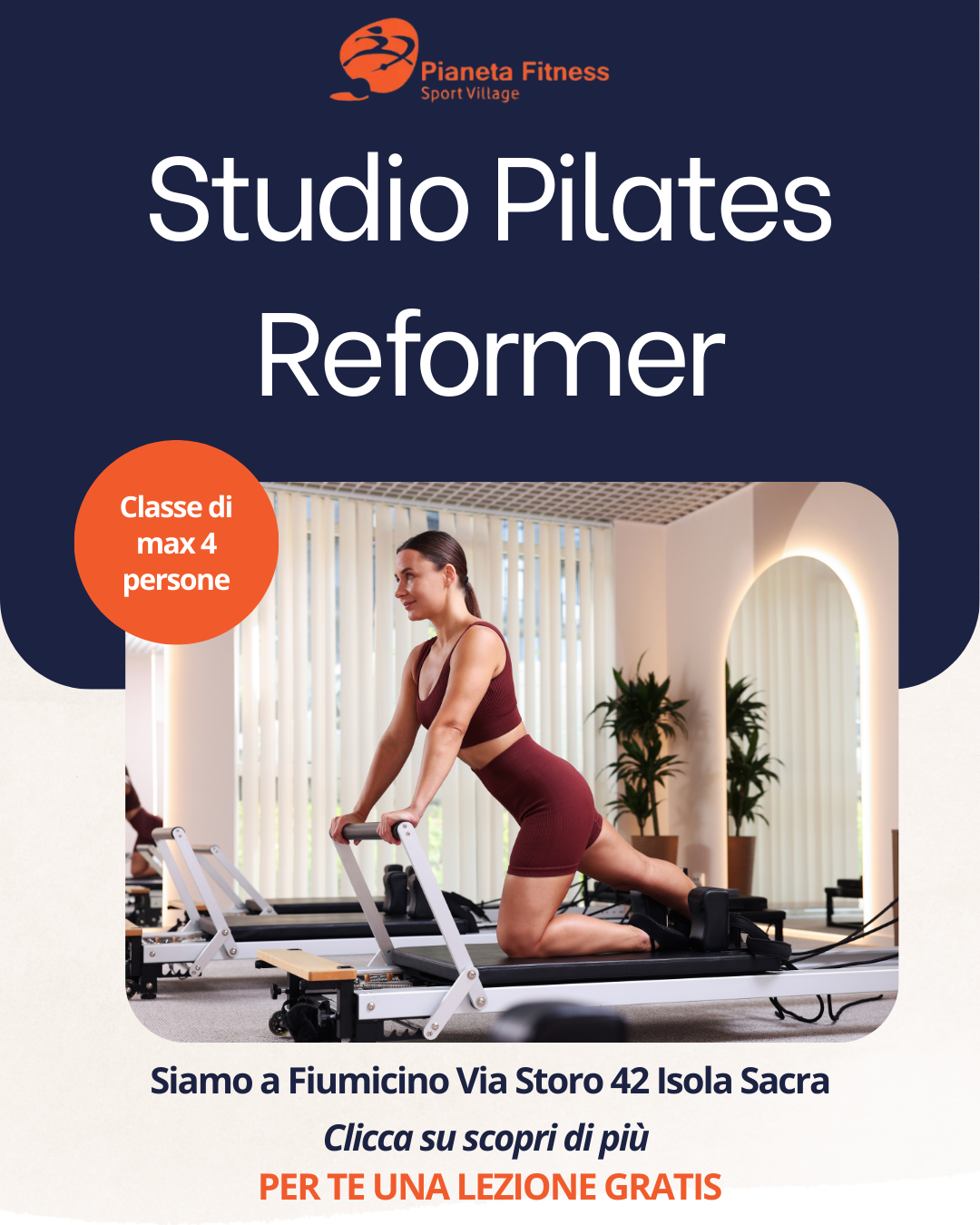 Pianeta Fitness Sport Village Facebook ad: Prenota la tua lezione gratuita