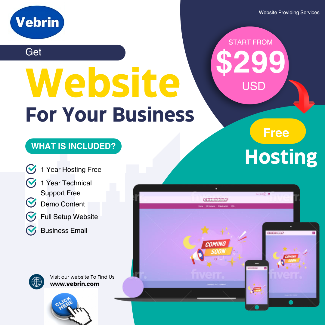 Vebrin Facebook ad: Get website for your business, starting from $299…