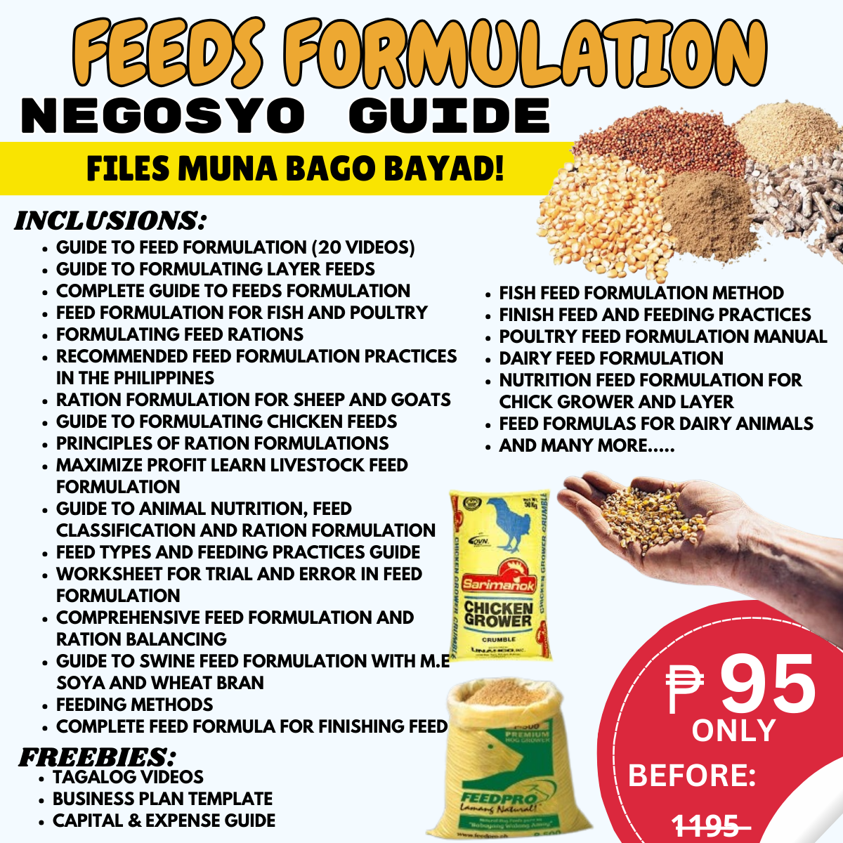 Feeds Formulation Education PH Facebook ad: Chat on Messenger