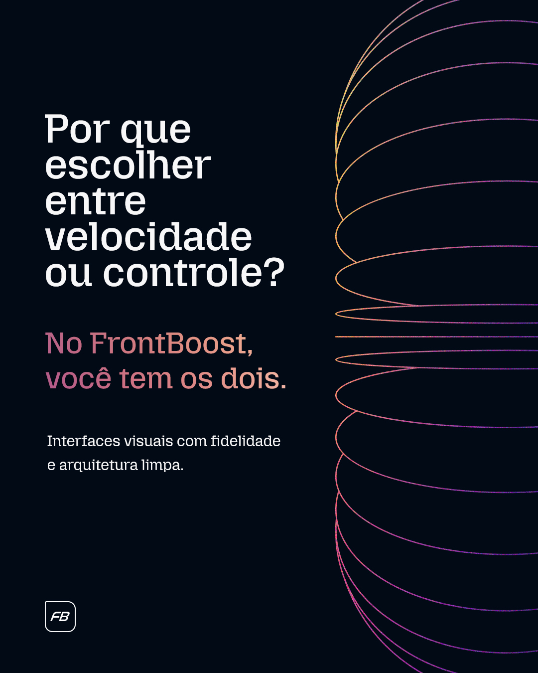 Cronapp Facebook ad: FrontBoost | Interfaces visuais prontas para o seu back-end