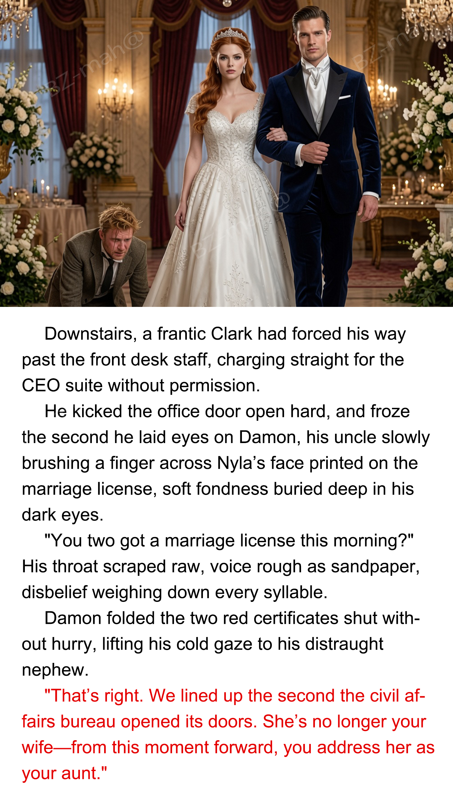 Romance Novel Facebook ad: It's amazing! Click to read now!