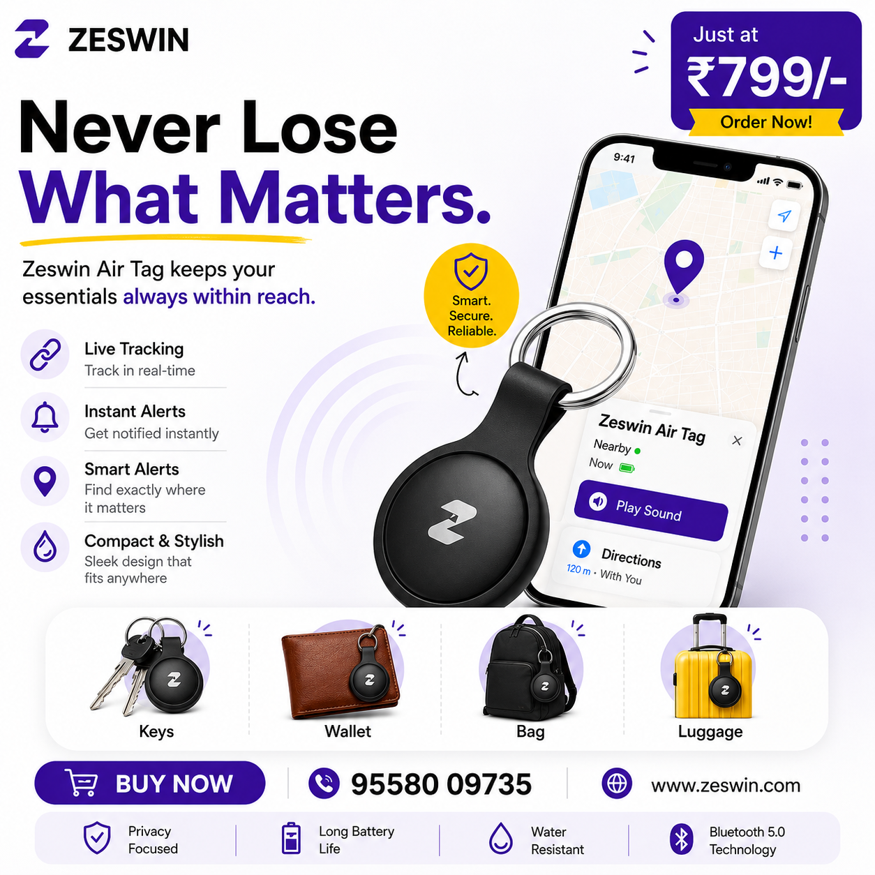 Zeswin - Smart Living Facebook ad: Get Your SmartTag at ₹799