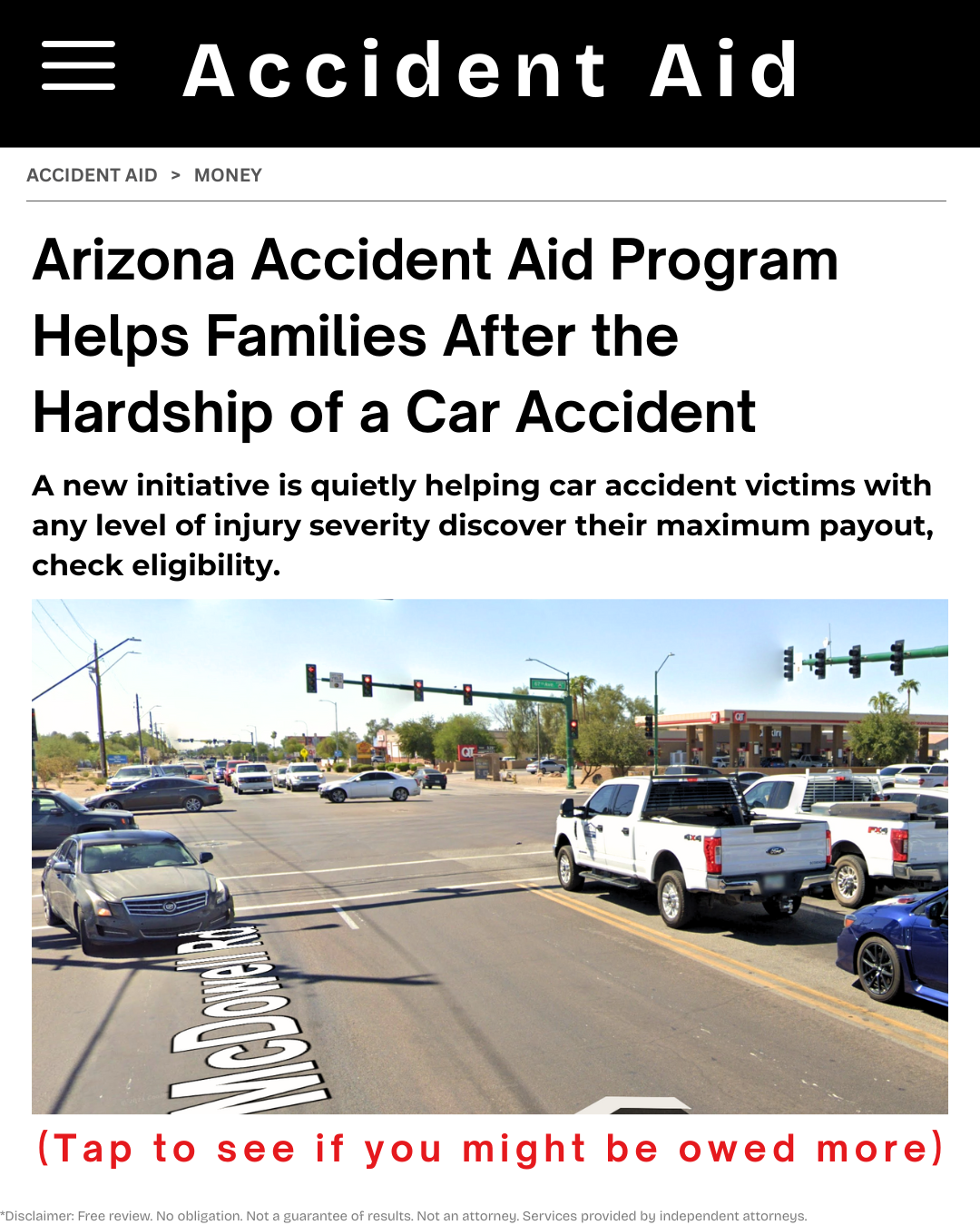 Accident Aid Services Facebook ad