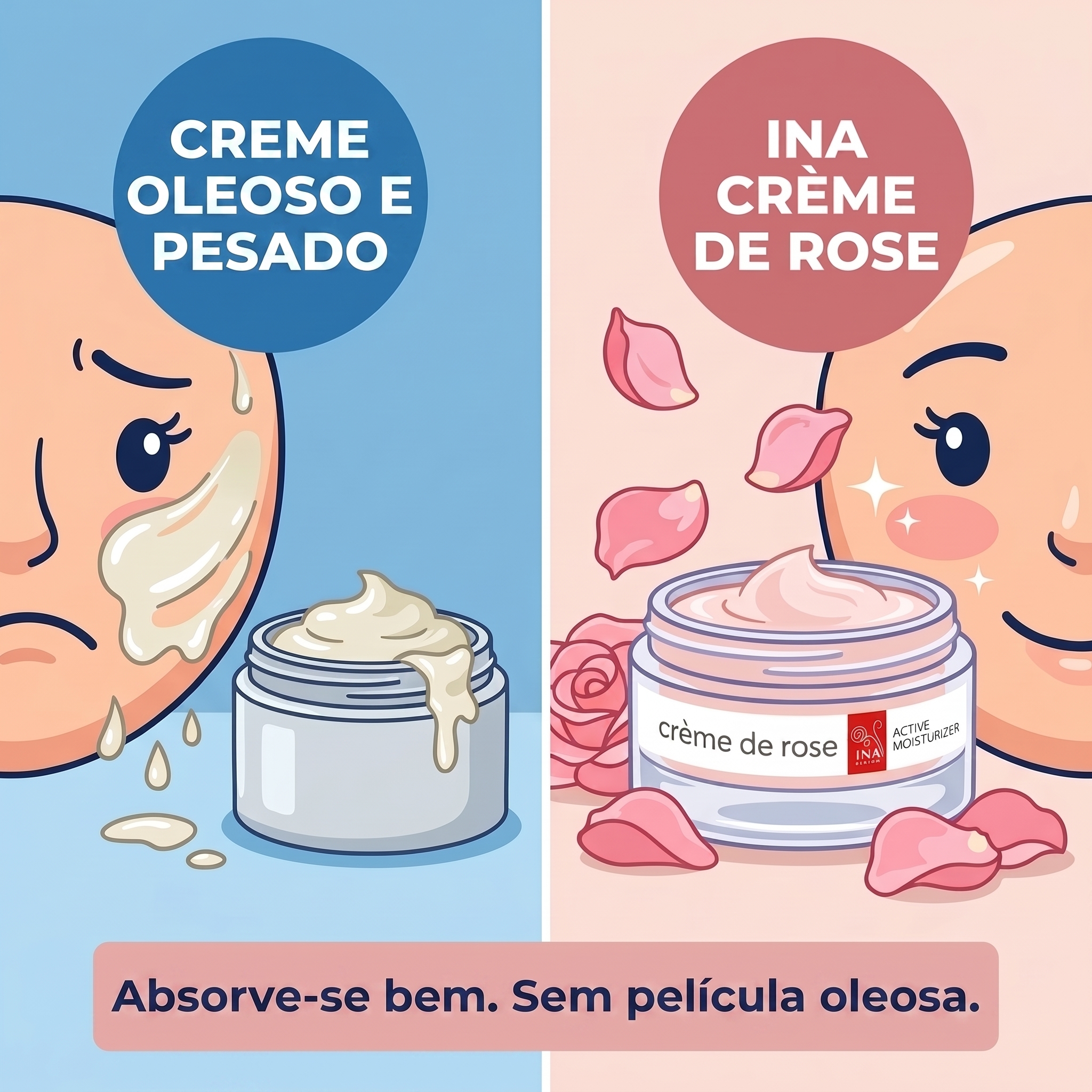 InaEssentials.PT - Cosméticos Orgânicos Familiares Facebook ad: O teu creme deixa uma película gordurosa? Este não