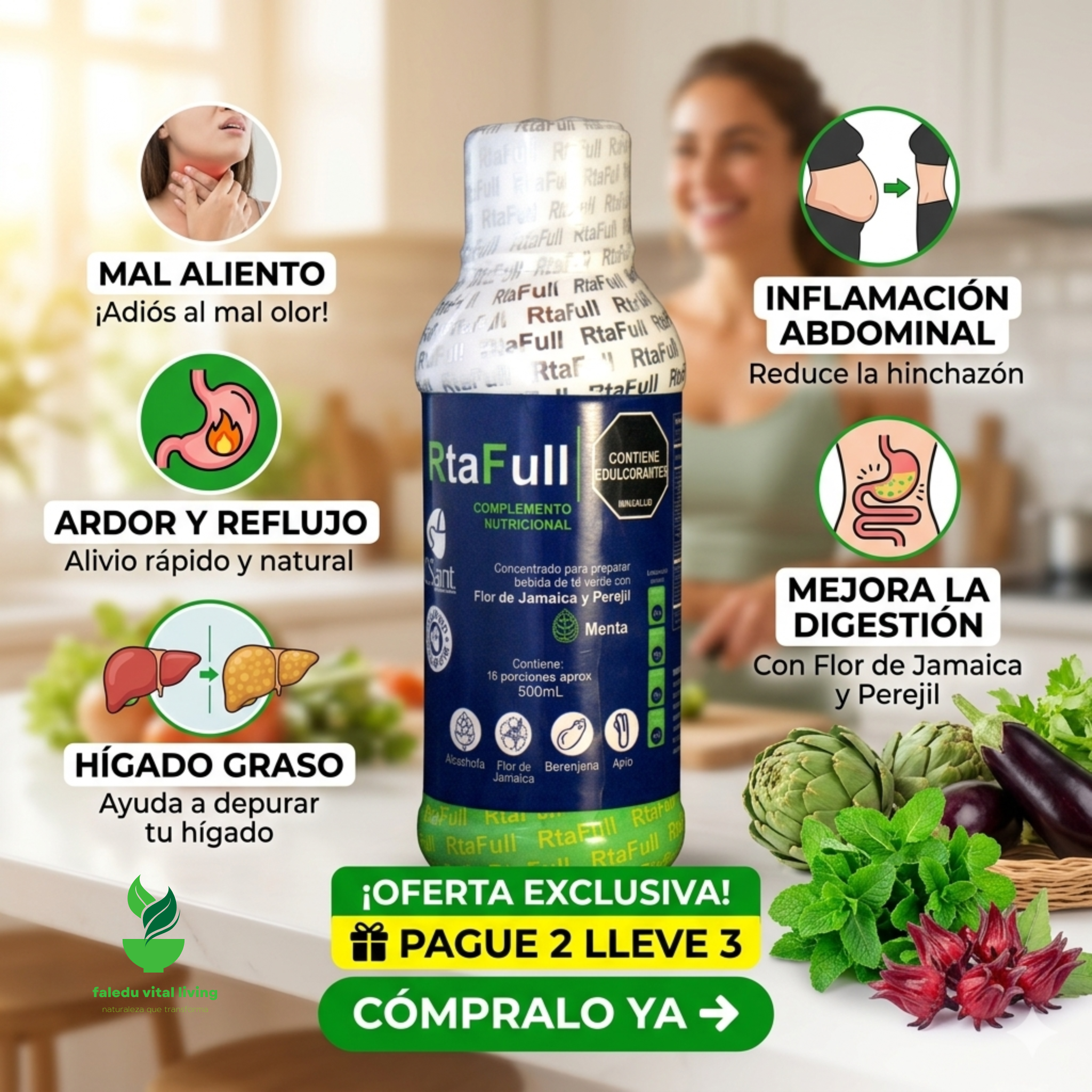 Faledu Vital Living Facebook ad: 4.9/5 COMPRAR