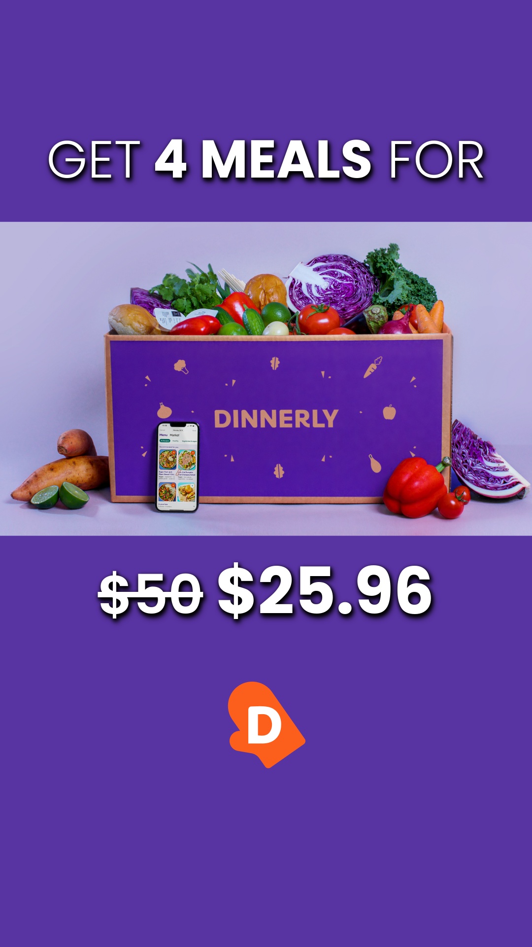 Dinnerly Australia Facebook ad from Dec 21, 2025