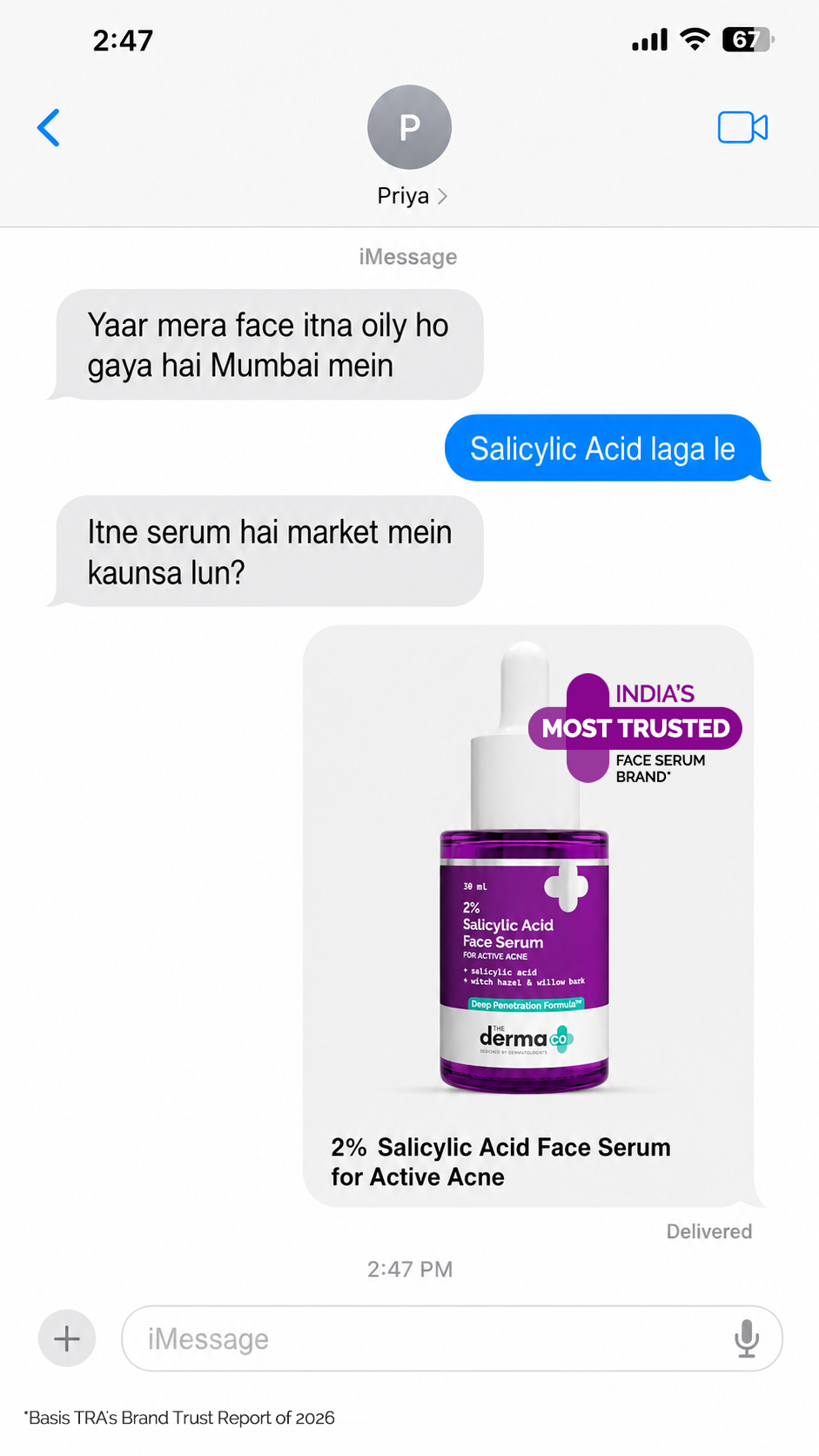The Derma Co. Facebook ad