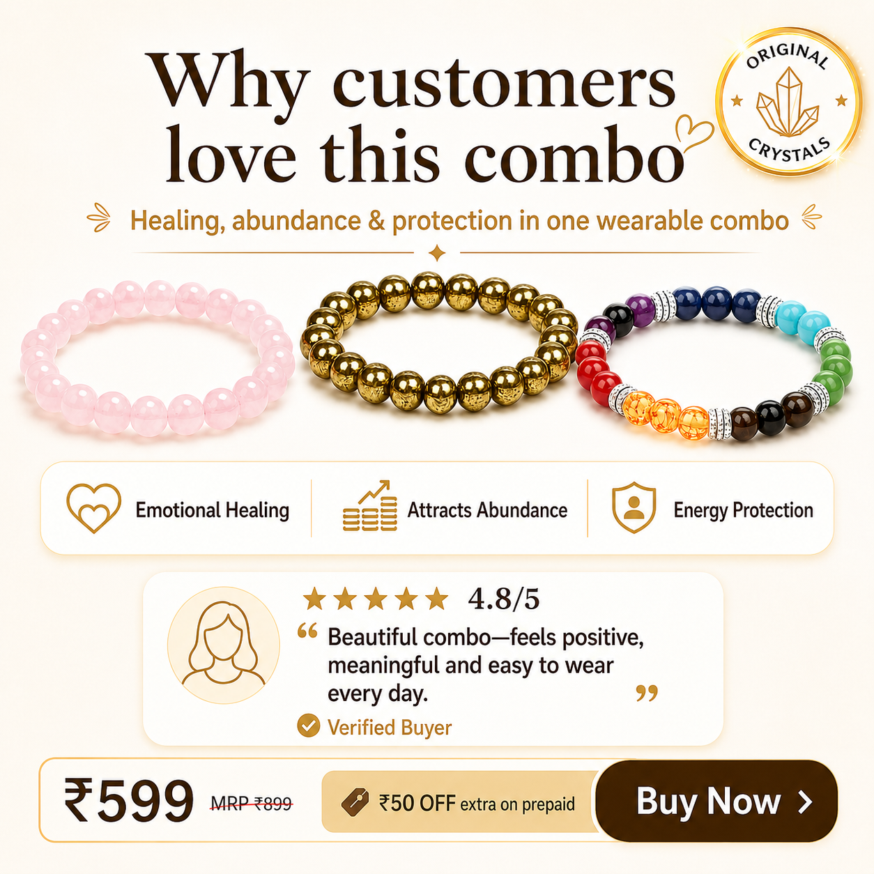 Evashu Crystals Facebook ad
