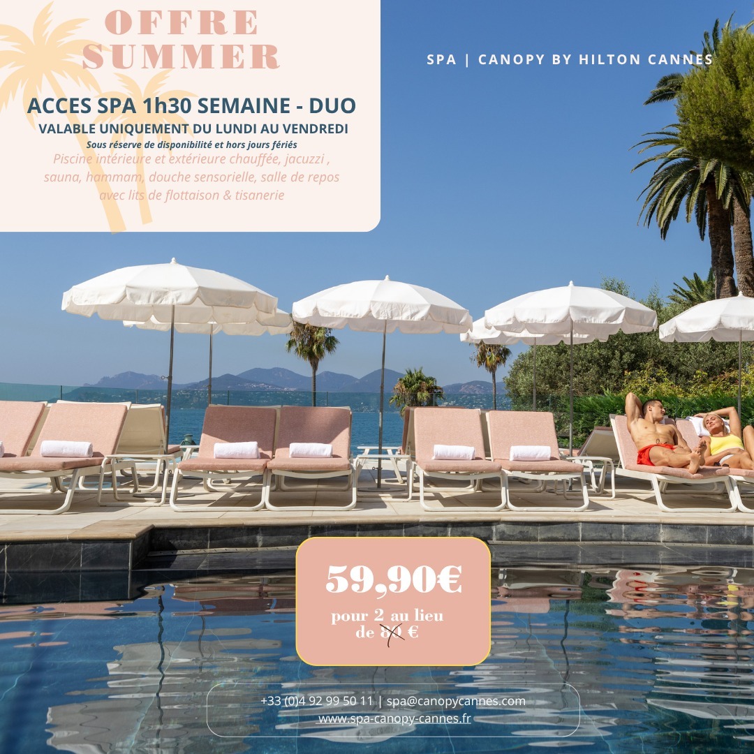 SPA Canopy Cannes Facebook ad: SPA CANOPY CANNES, OFFRE DUO SUMMER