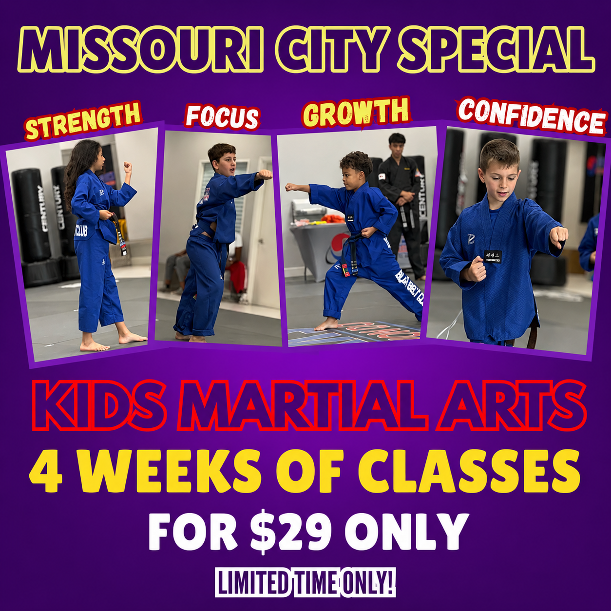 K-Taekwondo Missouri City Facebook ad: Game-changer Martial Arts program in Missouri City