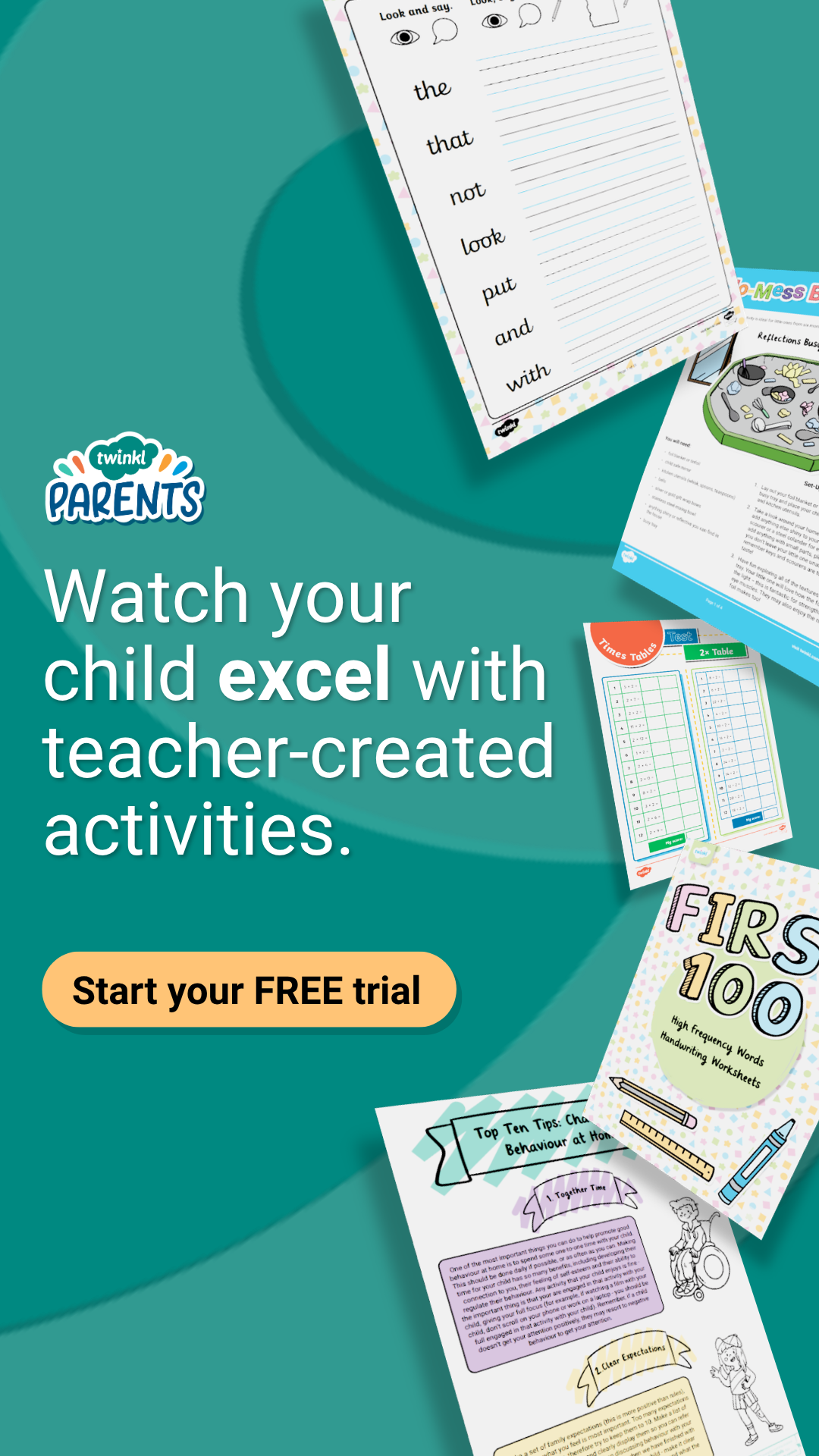 Twinkl Parents Facebook ad