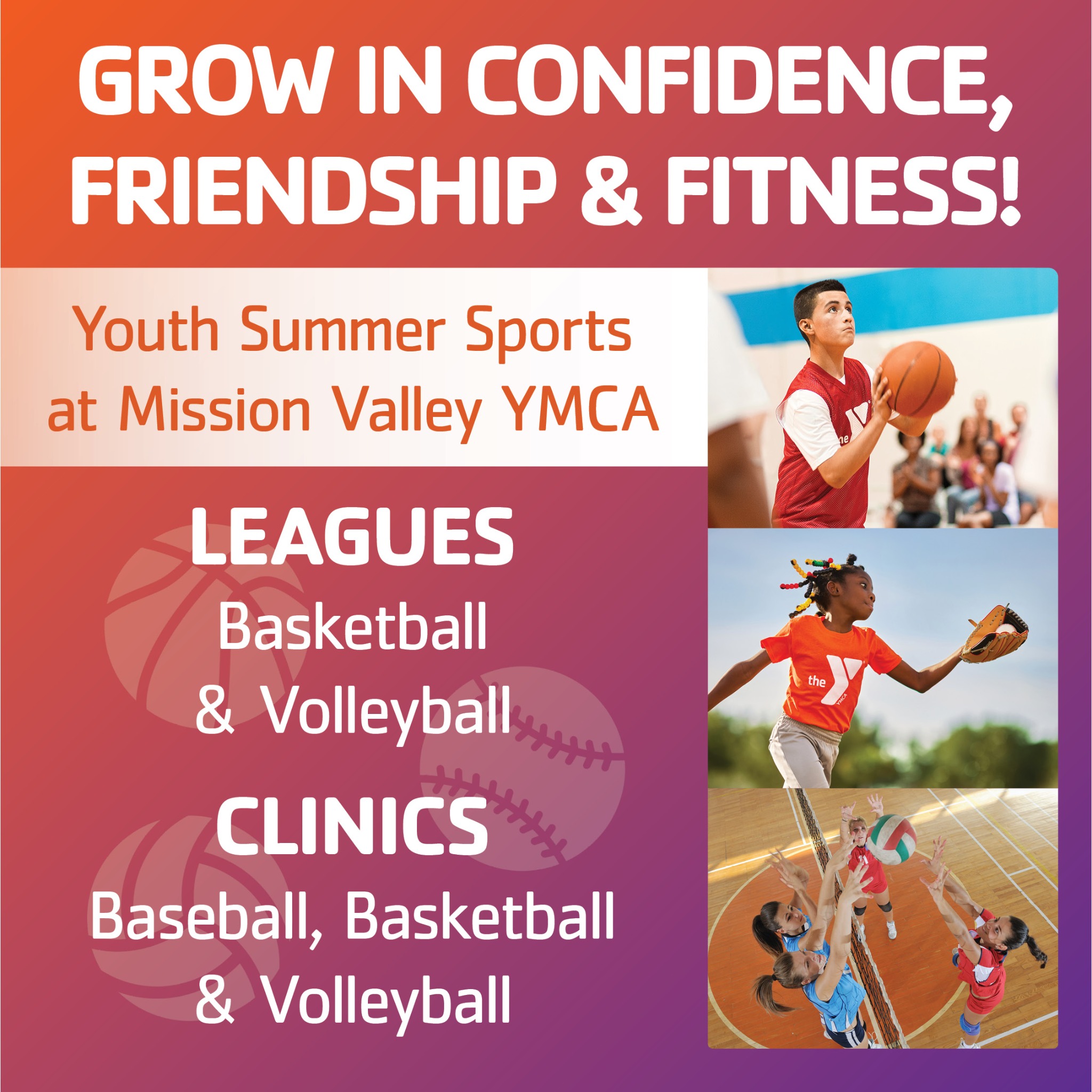 Mission Valley YMCA Facebook ad: From first goals to home runs, every play…