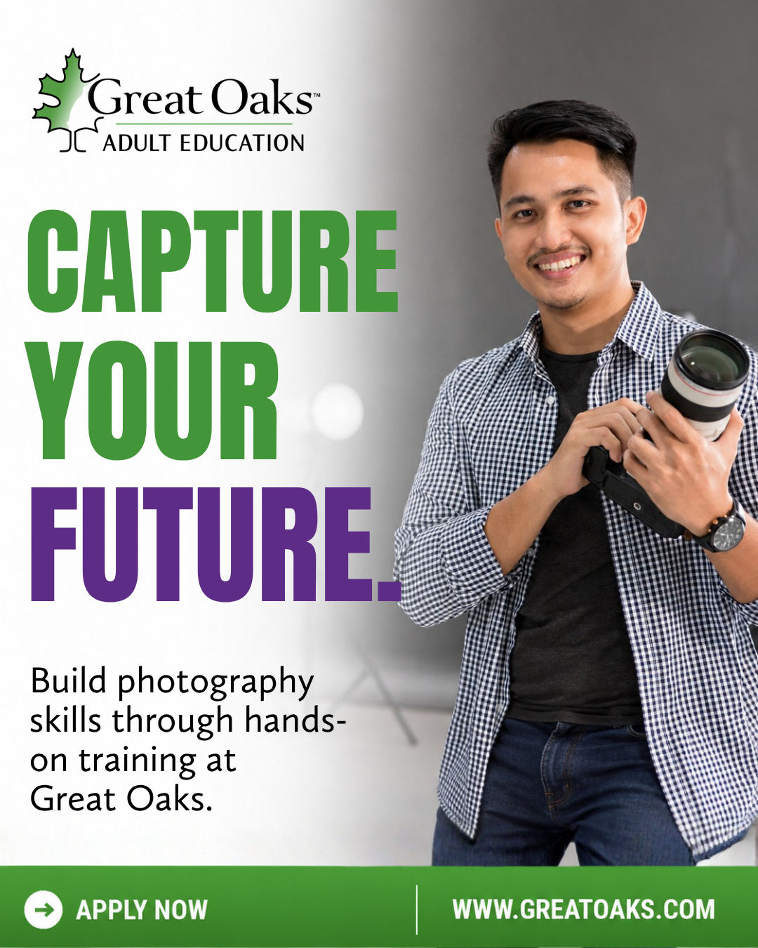 Great Oaks Career Campuses Facebook ad: Capture Your Future