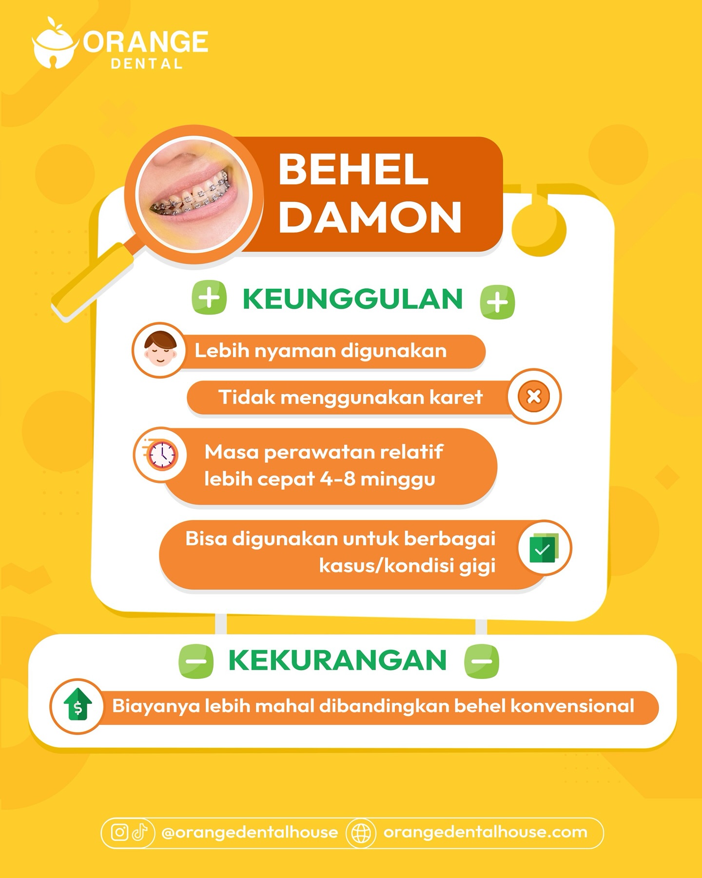 Orange Dental Facebook ad: Hayoo. siapa nih yang tertarik mau perawatan pakai…