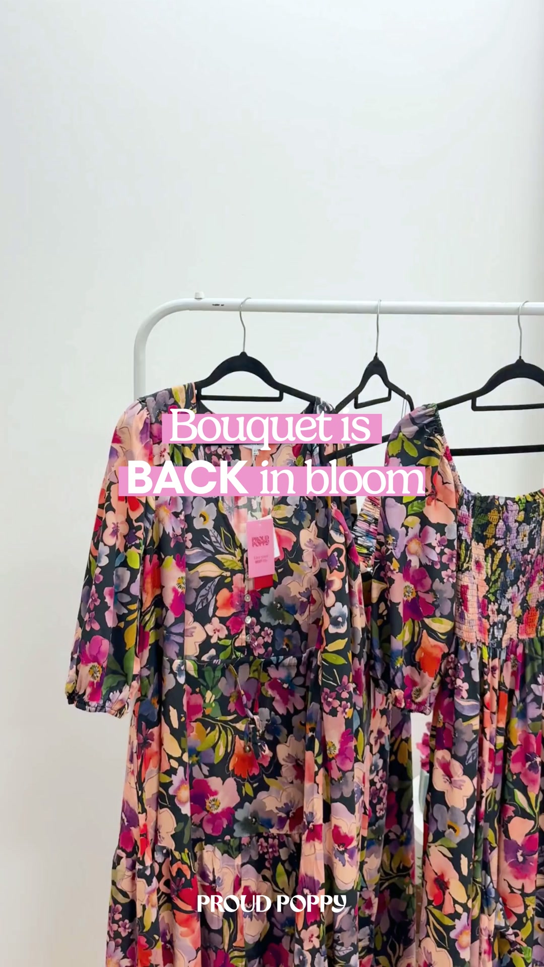 Proud Poppy Clothing Facebook ad: Winter Bouquet Is Back in Bloom