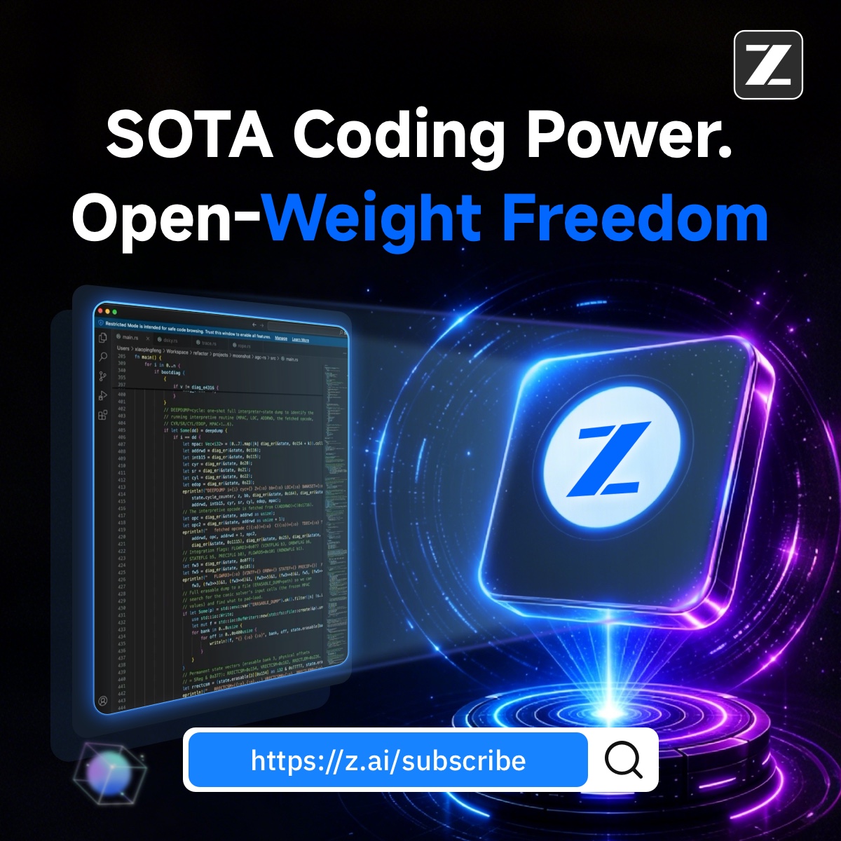 Z.ai Facebook ad: Deep Codebase Reasoning with GLM5.3