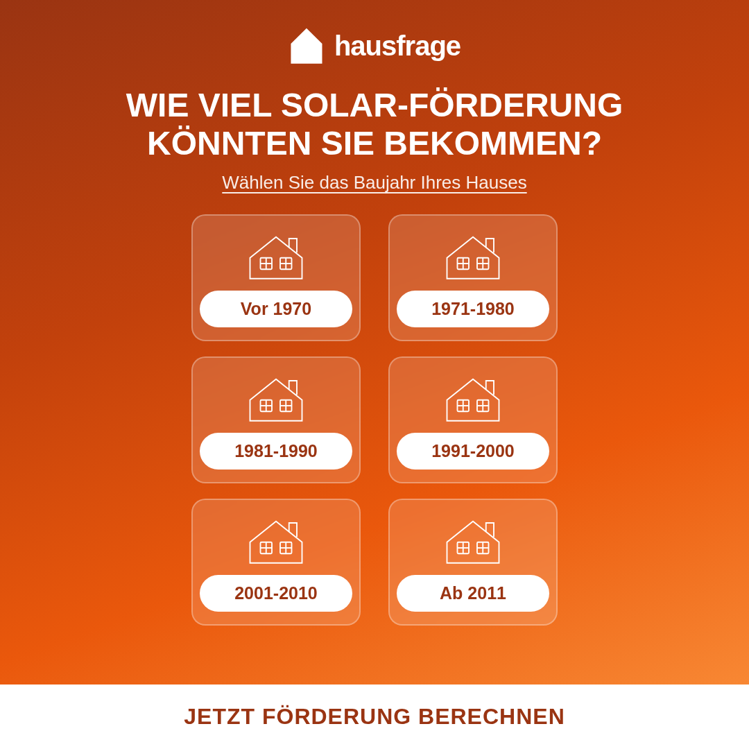 Hausfrage Facebook ad