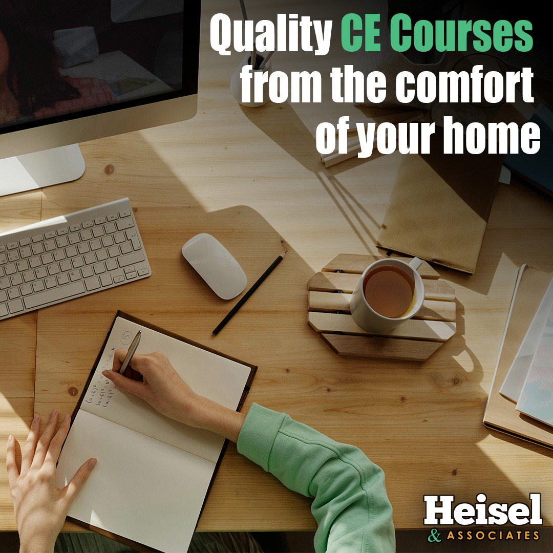 Heisel and Associates Facebook ad: Need CE Hours? Make It Easy with Heisel & Associates!