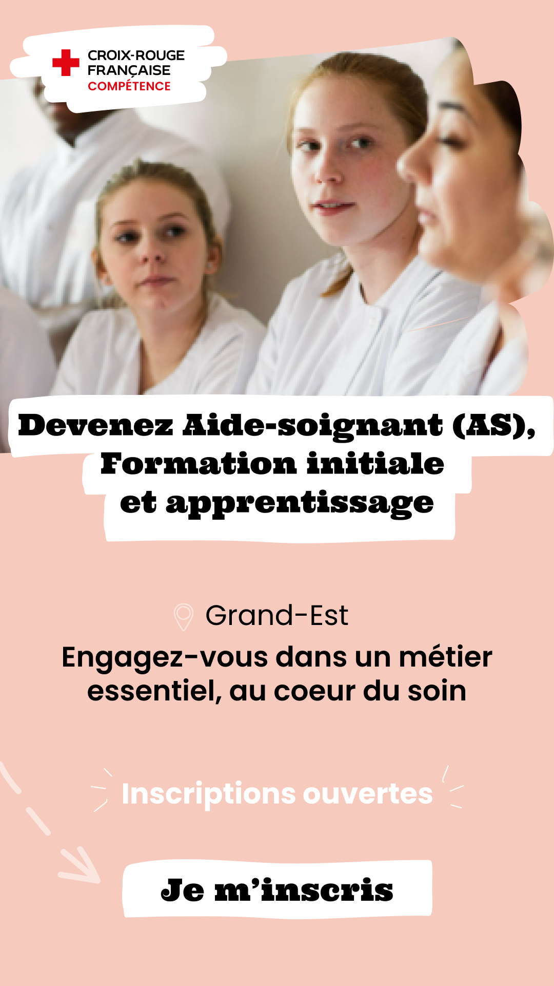 Croix-Rouge Compétence Facebook ad: Inscris-toi dès maintenant