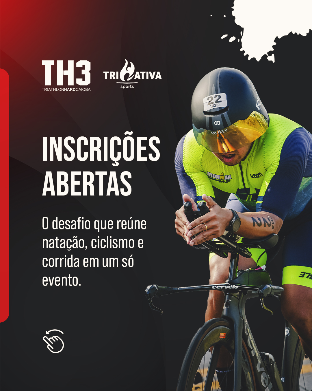 TH3 Triathlon Facebook ad: Não é só uma prova.