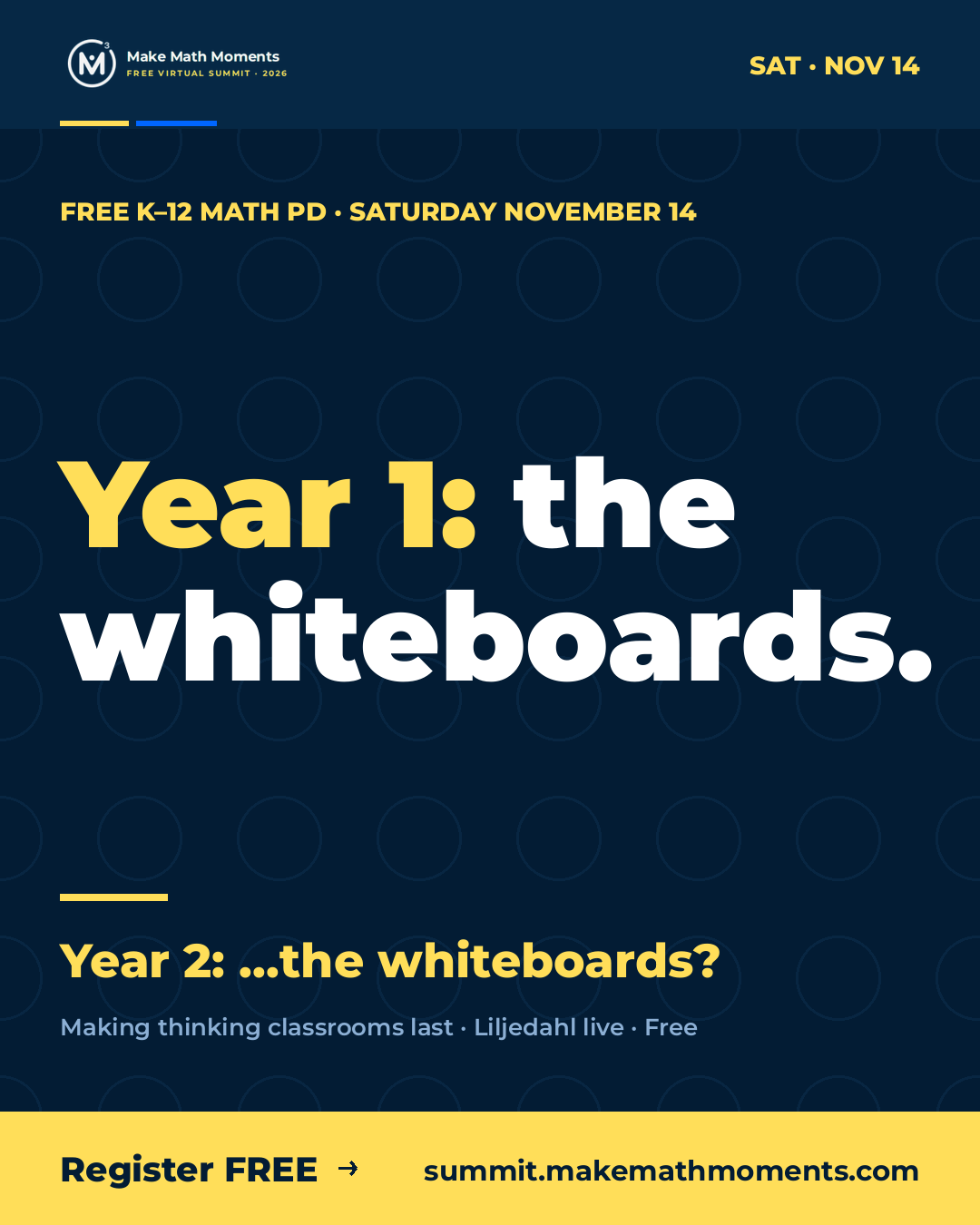 Make Math Moments Facebook ad: Make Thinking Classrooms Last