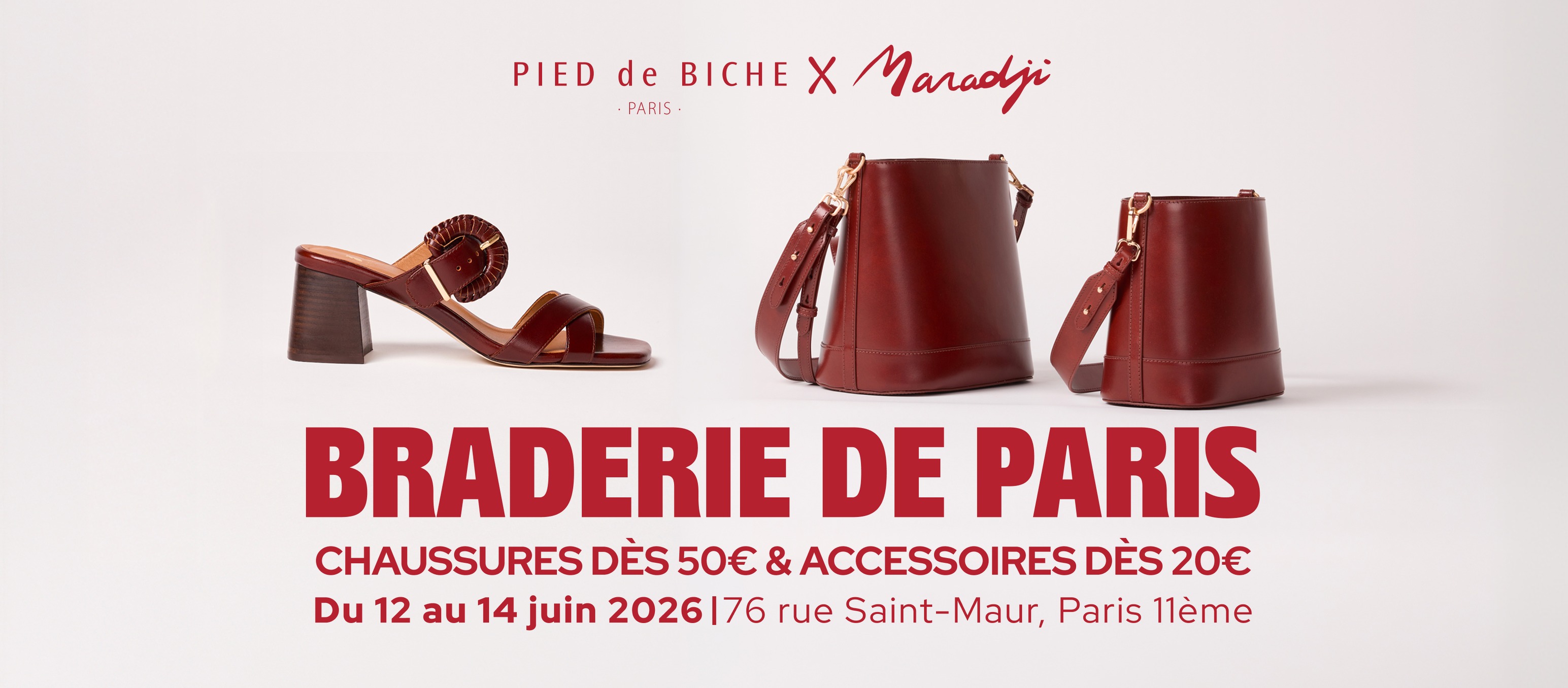Pied de Biche Facebook ad: Braderie Pied de Biche & Maradji 2026