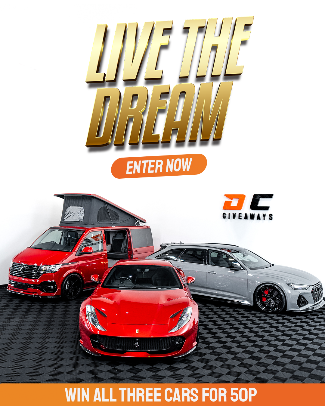 Dream Car Giveaways Facebook ad