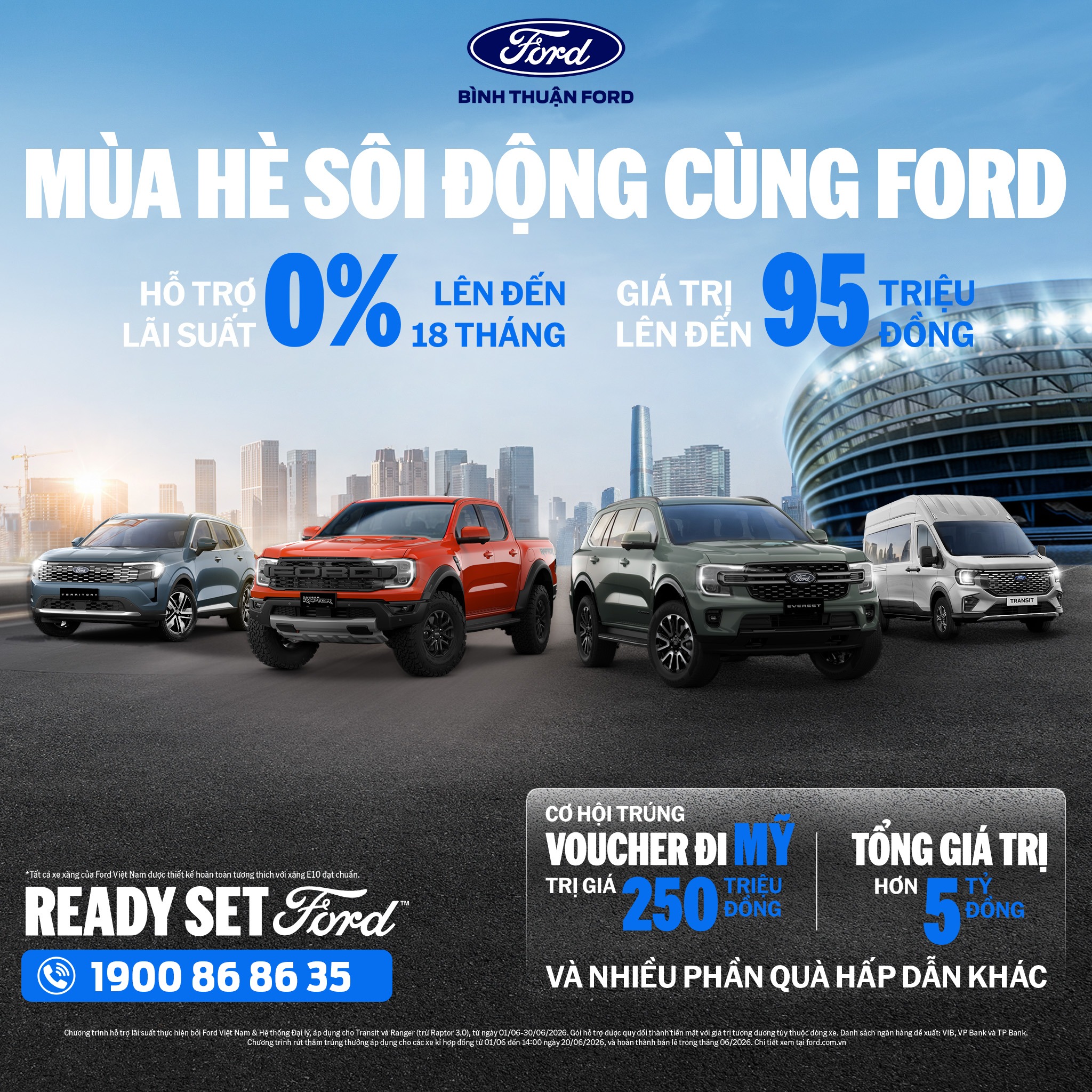Bình Thuận Ford Facebook ad: MÙA HÈ SÔI ĐỘNG CÙNG FORD