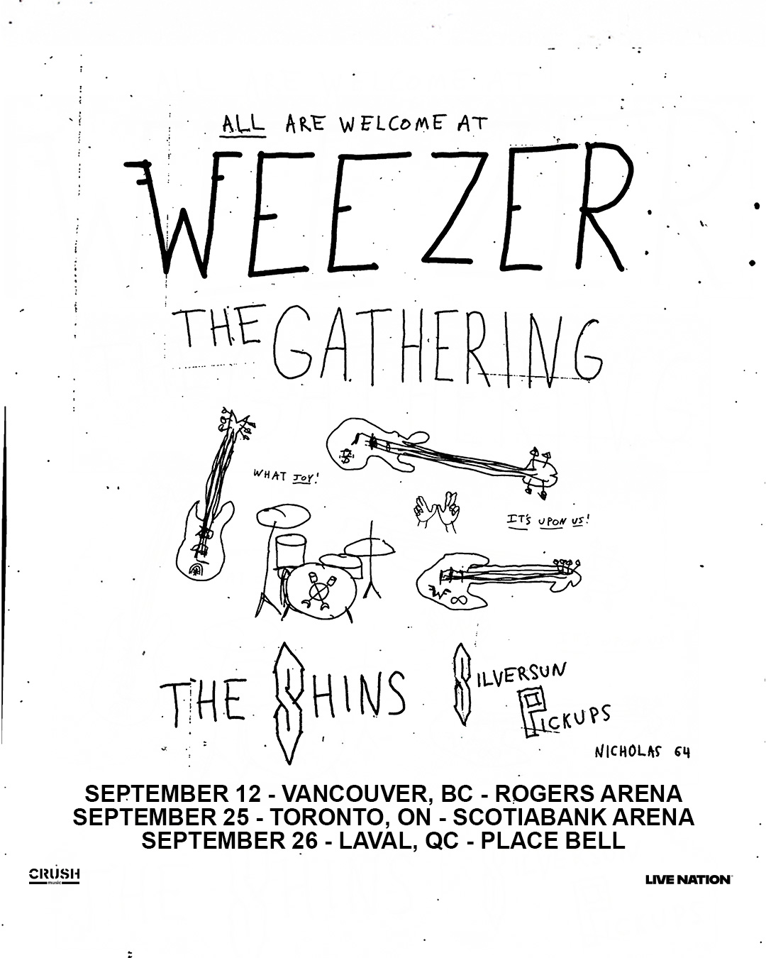 Weezer Facebook ad: See Weezer live!