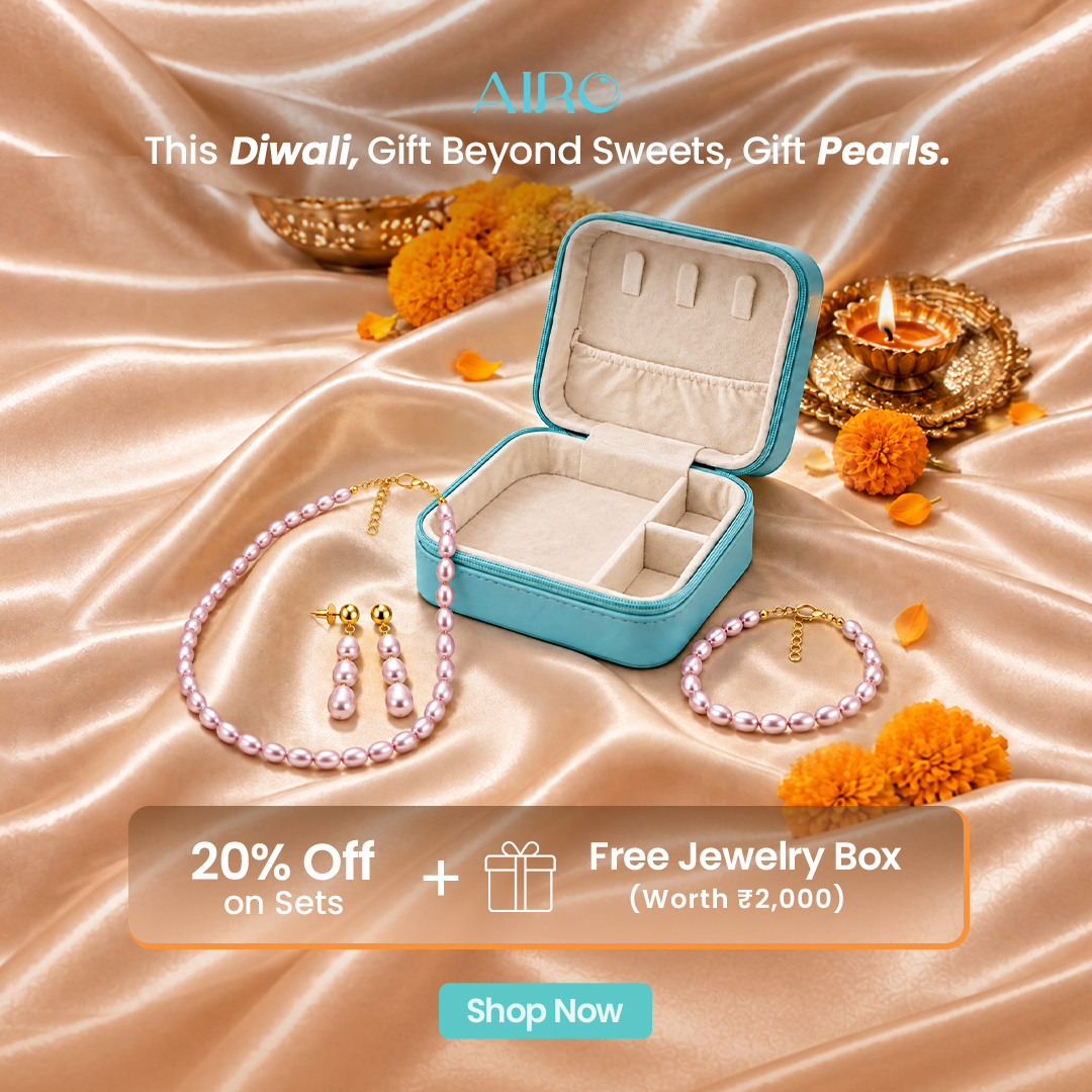Airo Jewelry Facebook ad: Free Jewelry Box with every Pearl Set