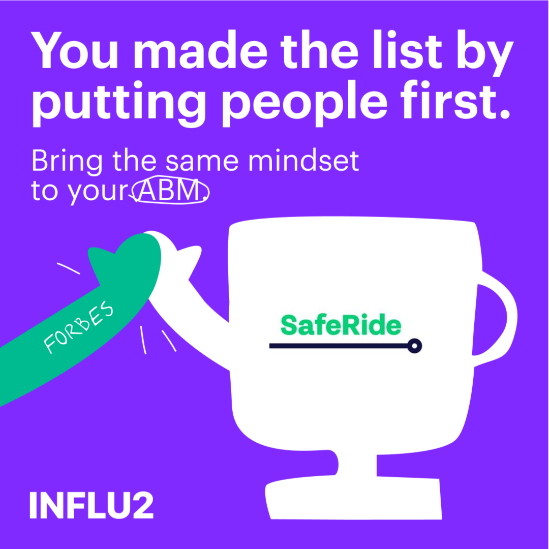 Influ2 x B2B marketing Facebook ad: Make ABM about people, not logos