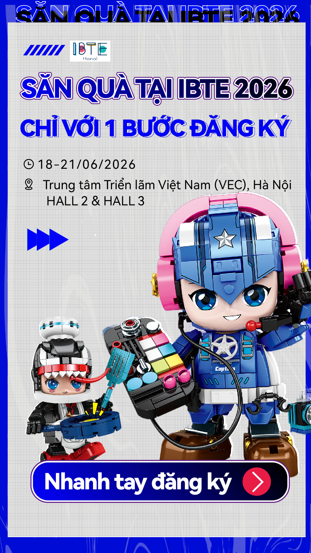 IBTE - Triển lãm Quốc tế Sản phẩm & Đồ chơi Trẻ em Việt Nam Facebook ad from May 11, 2026