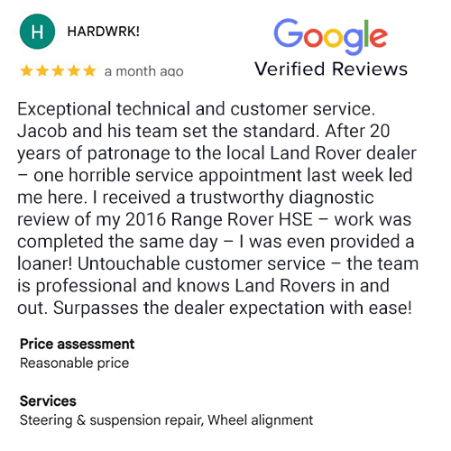 Euro-Tek- Wilmington's only Independent Land Rover/Jaguar service center. Facebook ad: Euro-Tek | Land Rover & Jaguar Experts