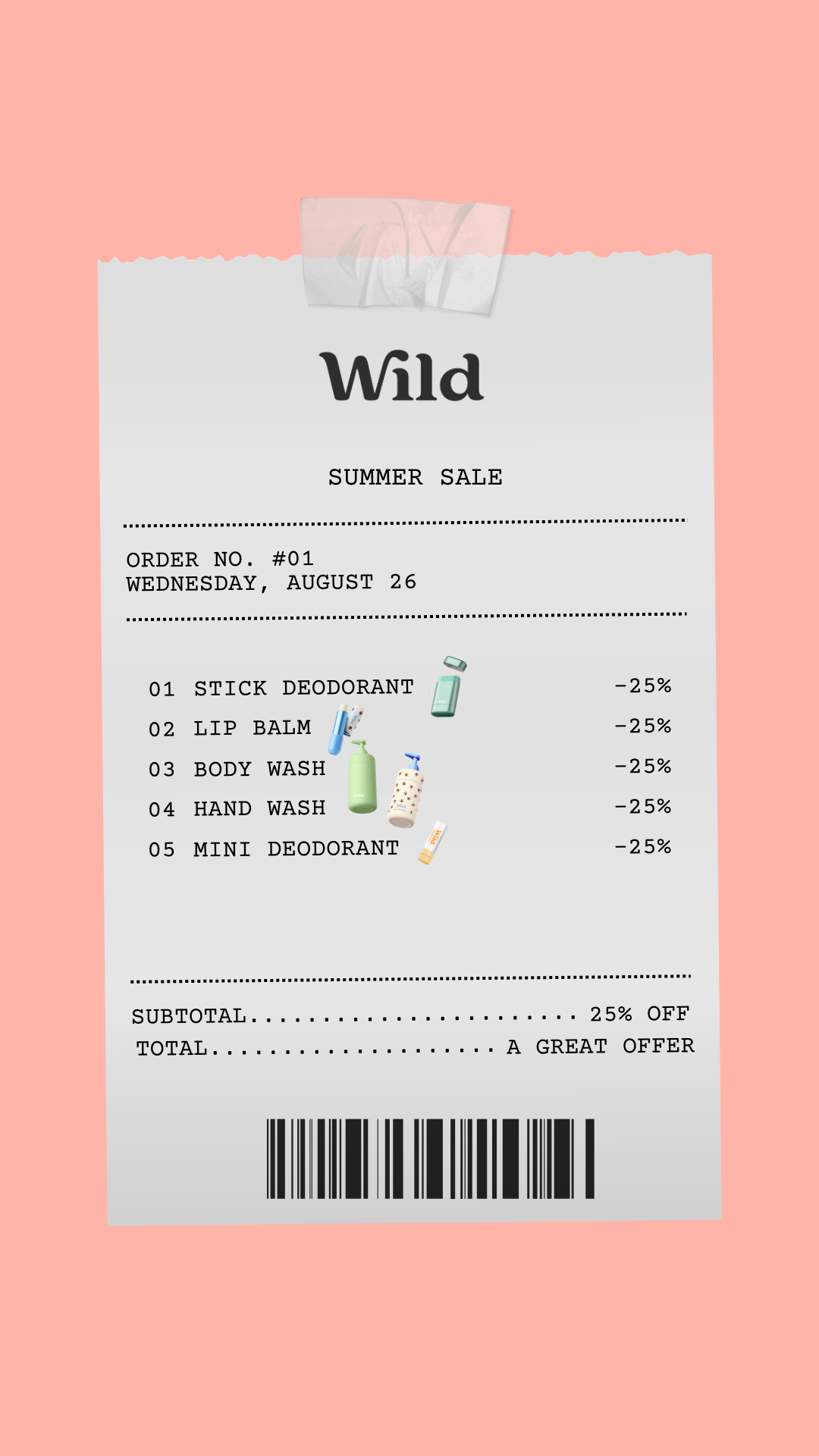 Wild Facebook ad: Hot Deal: 25% Off Everything!