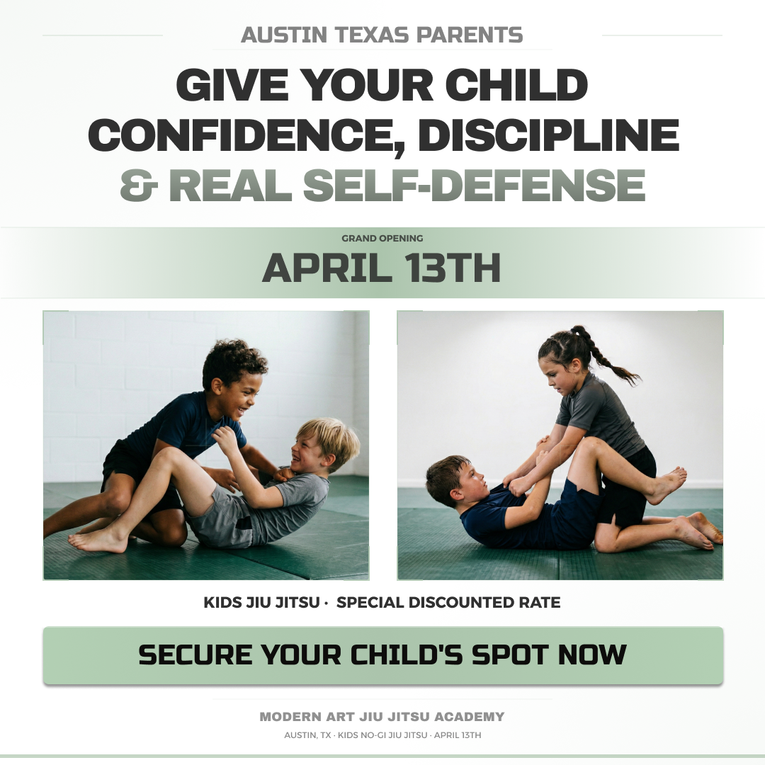 Modern Art Jiu Jitsu Facebook ad: Secure Your Child's Spot Today
